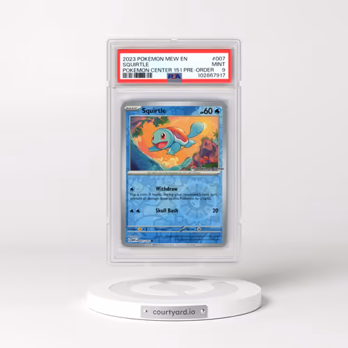 2023 Pokémon Mew EN-151 #007 Squirtle - Pokemon Center 151 Pre-Order Promo (PSA 9 MINT)