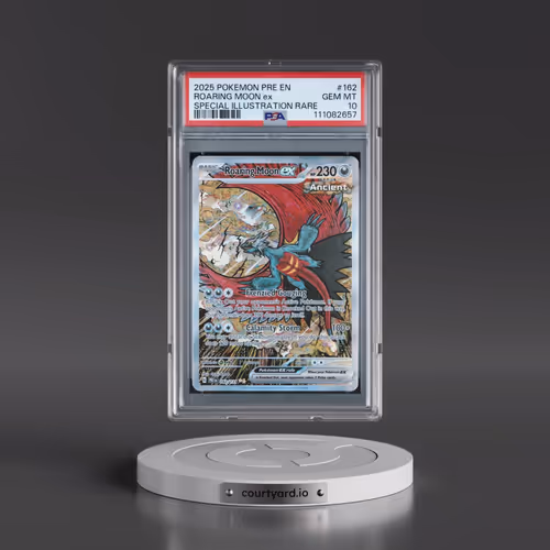 2025 Pokémon Pre EN-Prismatic Evolutions #162 Roaring Moon EX - Holo Special Illustration Rare (PSA