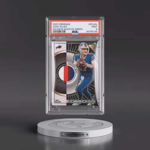 2022 Panini Obsidian Equinox Gear #EGJAL Josh Allen - Electric Etch Green (PSA 9 MINT)
