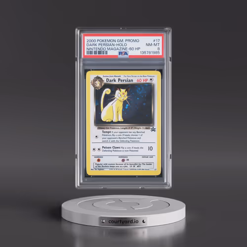 2000 Pokémon Game Promo #17 Dark Persian - Holo Nintendo Magazine-60 HP (PSA 8 NM-MT)