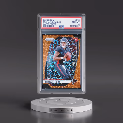 2024 Panini Prizm #378 Michael Penix Jr. - Lazer Prizm (PSA 10 GEM MINT)