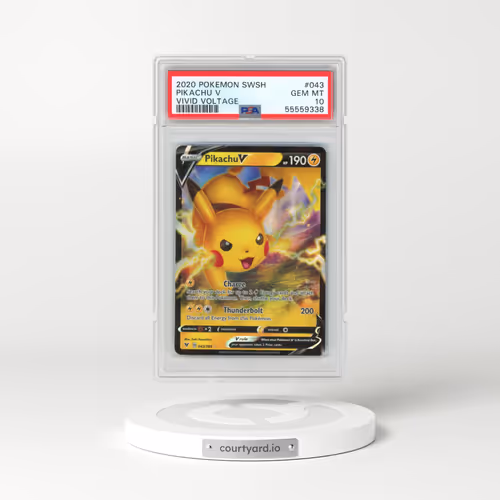 2020 Pokémon Sword & Shield Vivid Voltage #043 Pikachu V - Holo (PSA 10 GEM MINT)