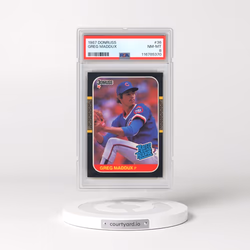 1987 Donruss #36 Greg Maddux (PSA 8 NM-MT)