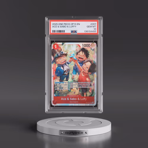 2025 One Piece OP13-Carrying on His Will #007 Ace & Sabo & Luffy (PSA 10 GEM MINT)