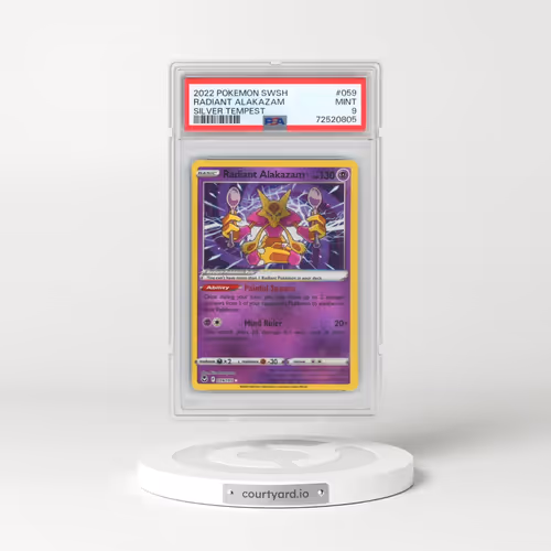 2022 Pokémon Sword & Shield Silver Tempest #059 Radiant Alakazam - Holo (PSA 9 MINT)