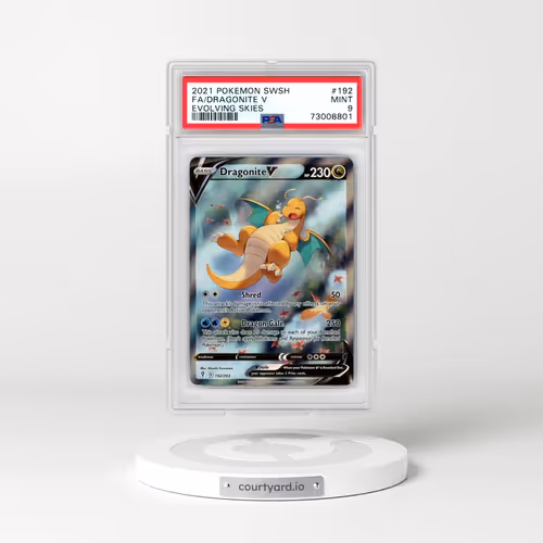 2021 Pokémon Sword & Shield Evolving Skies #192 Dragonite V - Holo Full Art (PSA 9 MINT)