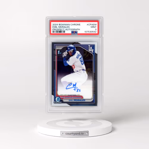 2024 Bowman Chrome Prospect Autographs #CPAEM Emil Morales (PSA 9 MINT)