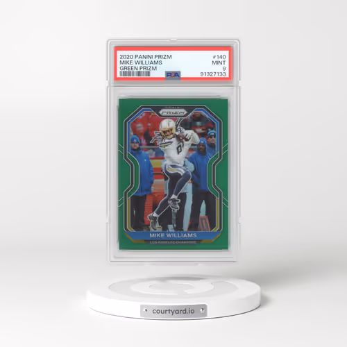2020 Panini Prizm #140 Mike Williams - Green Prizm (PSA 9 MINT)