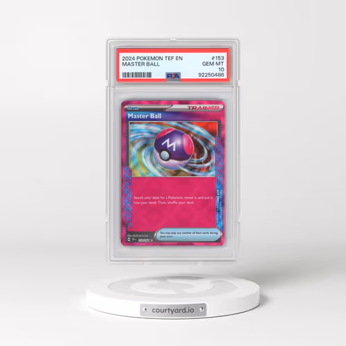 2024 Pokémon Tef EN-Temporal Forces #153 Master Ball (PSA 10 GEM MINT)