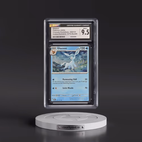 2024 Prismatic Evolutions - PRE EN #025/131 Glaceon - (Cosmos Holo) Costco Exclusive 8-Tin Bundle (C