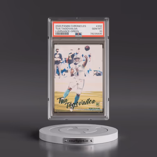 2020 Panini Chronicles Luminance #202 Tua Tagovailoa - Green (PSA 10 GEM MINT)