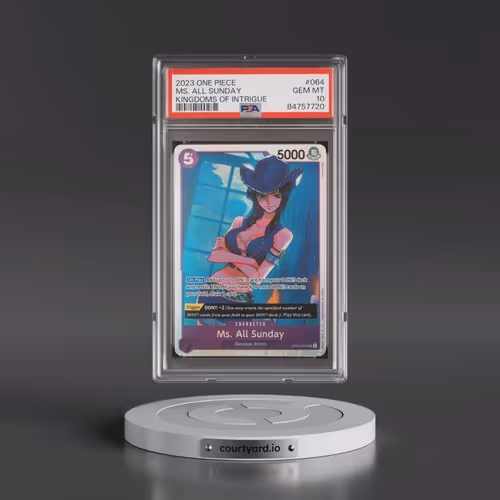 2023 One Piece OP04-Kingdoms of Intrigue #064 MS. All Sunday (PSA 10 GEM MINT)