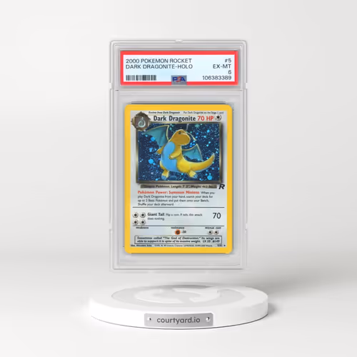 2000 Pokémon Rocket #5 Dark Dragonite - Holo (PSA 6 EX-MT)