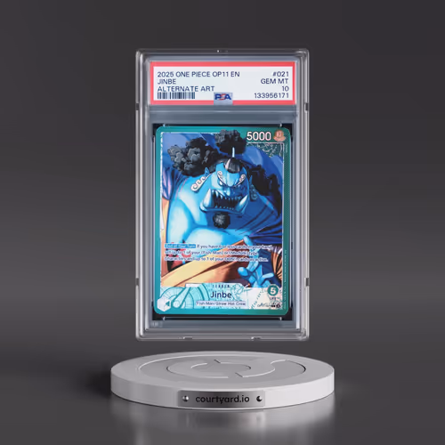 2025 One Piece OP11-A Fist of Divine Speed #021 Jinbe - Alternate Art (PSA 10 GEM MINT)