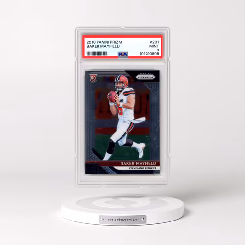 2018 Panini Prizm #201 Baker Mayfield (PSA 9 MINT)