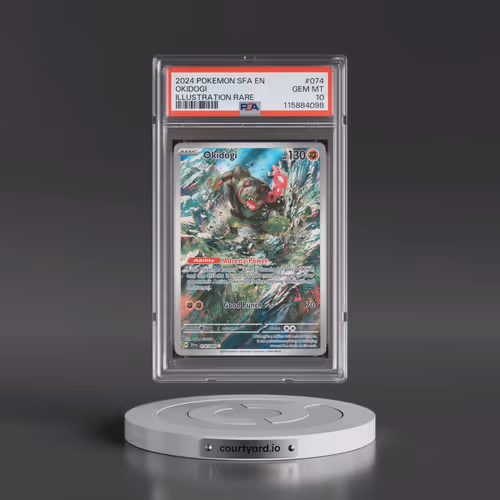 2024 Pokémon Sfa EN-Shrouded Fable #074 Okidogi - Illustration Rare (PSA 10 GEM MINT)