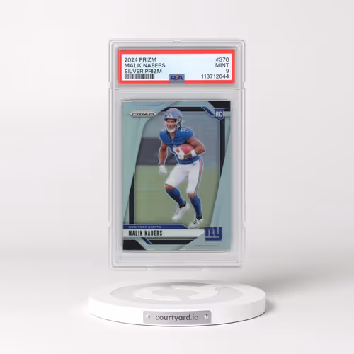 2024 Panini Prizm #370 Malik Nabers - Silver Prizm (PSA 9 MINT)