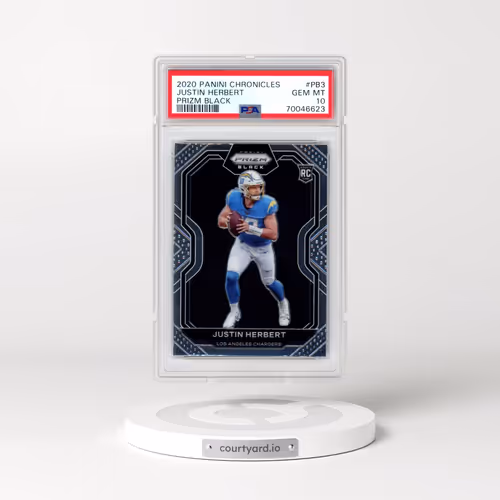 2020 Panini Chronicles Prizm Black #PB3 Justin Herbert (PSA 10 GEM MINT)