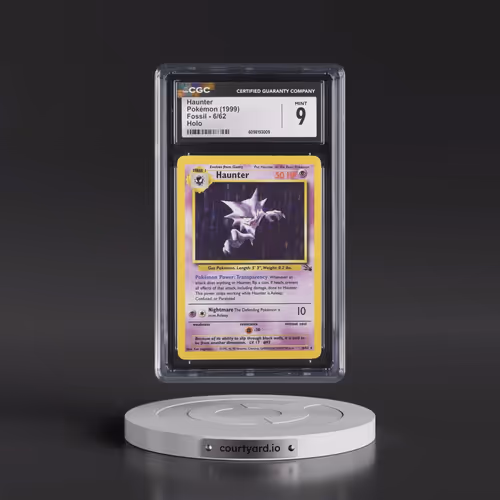 1999 Fossil #6/62 Haunter - Galaxy Star Holo (CGC 9 MINT)