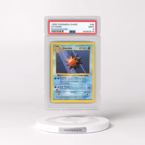 1999 Pokémon Game #64 Starmie - Shadowless (PSA 9 MINT)