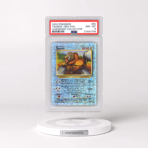 2002 Pokémon Legendary Collection #65 Tauros - Reverse Foil (PSA 8 NM-MT)