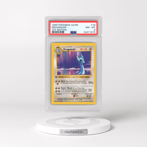 1999 Pokémon Game #18 Dragonair - 1st Edition (PSA 8 NM-MT)
