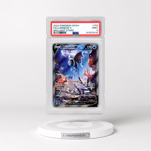 2022 Pokémon Sword & Shield Brilliant Stars #156 Lumineon V - Holo Full Art (PSA 9 MINT)