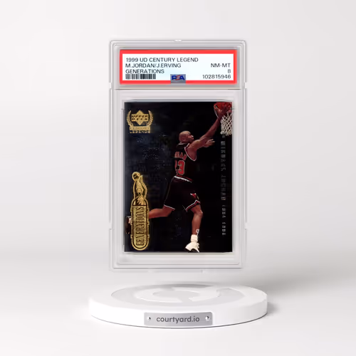 1999 Upper Deck Century Legends Generations #G1 Julius Erving/Michael Jordan (PSA 8 NM-MT)
