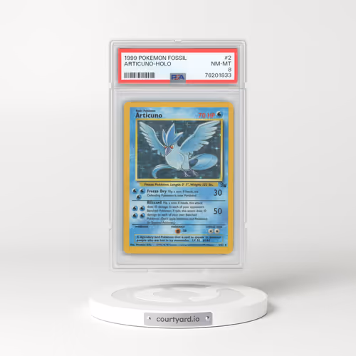 1999 Fossil #2 Articuno - Holo (PSA 8 NM-MT)
