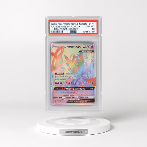 2018 Pokémon Sun & Moon Ultra Prism #161 Dawn Wings Necrozma GX - Holo Full Art Secret (PSA 10 GEM MINT)