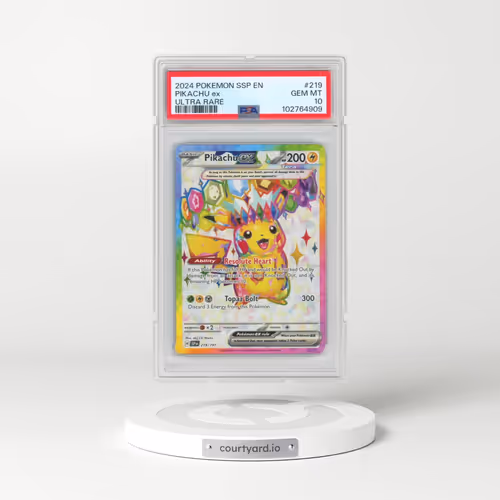 2024 Pokémon Ssp EN-Surging Sparks #219 Pikachu EX - Holo Ultra Rare (PSA 10 GEM MINT)