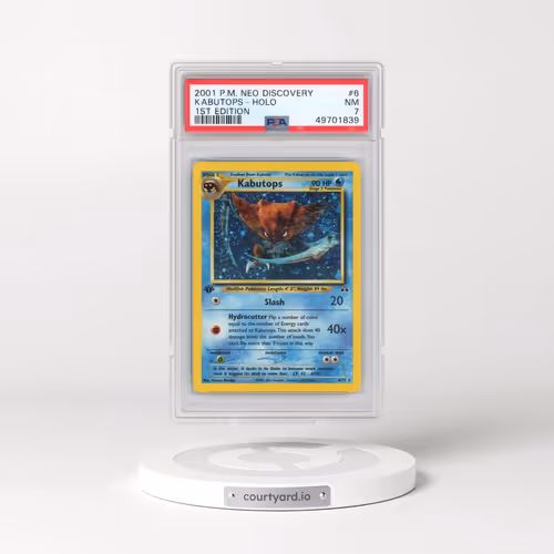 2001 Pokémon Neo Discovery #6 Kabutops - 1st Edition Holo (PSA 7 NM)