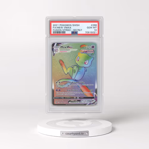 2021 Pokémon Sword & Shield Fusion Strike #268 Mew Vmax - Full Art Secret (PSA 10 GEM MINT)