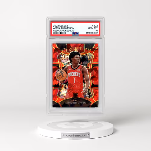 2023 Panini Select #322 Amen Thompson - Red Cracked Ice (PSA 10 GEM MINT)