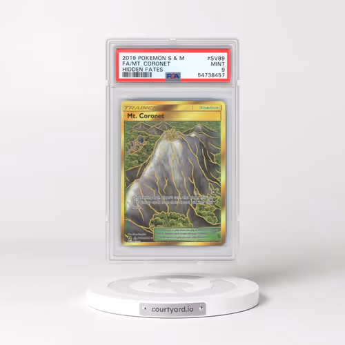 2019 Pokémon Sun & Moon Hidden Fates #SV89 MT. Coronet - Full Art (PSA 9 MINT)