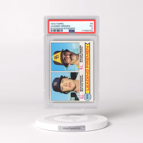 1979 Topps #8 Leading Firemen - R.Gossage/R.Fingers (PSA 5 EX)
