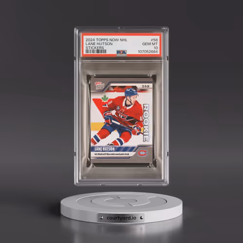 2024 Topps Now NHL Stickers #58 Lane Hutson (PSA 10 GEM MINT)