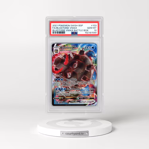 2021 Pokémon Swsh Black Star Promo #103 Blastoise Vmax - Full Art Blastoise Vmax Battle Box (PSA 10