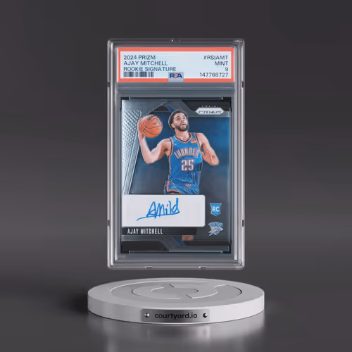 2024 Panini Prizm Rookie Signatures #RSIAMT Ajay Mitchell (PSA 9 MINT)