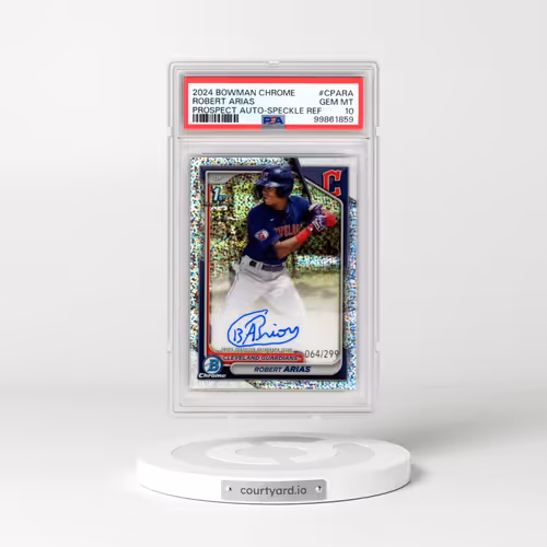 2024 Bowman Chrome Prospect Autographs #CPARA Robert Arias - Speckle Refractor (PSA 10 GEM MINT)