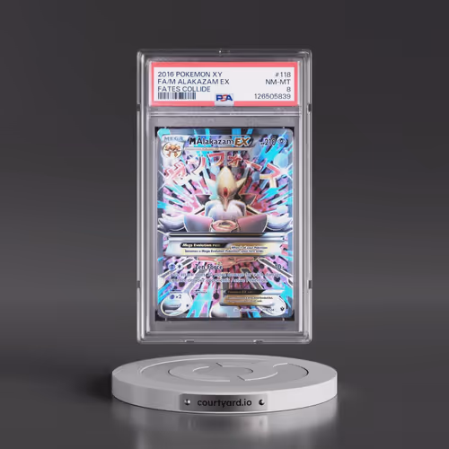 2016 Pokémon XY Fates Collide #118 M Alakazam EX - Holo Full Art (PSA 8 NM-MT)