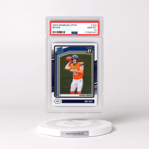 2024 Panini Donruss Optic #209 Bo Nix (PSA 10 GEM MINT)