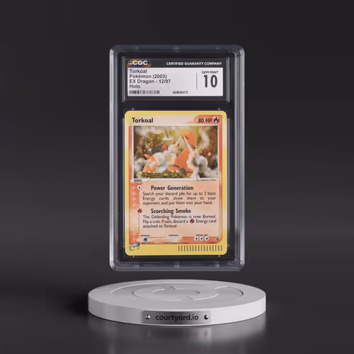 2003 EX Dragon (2003 Copyright, w/ "e" Symbol) #12/97 Torkoal - Holo (CGC 10 GEM MINT)
