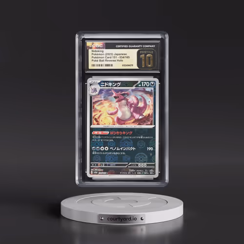 2023 Pokémon Card 151 #034/165 Nidoking - Reverse Holo Poké Ball (CGC 10 PRISTINE)