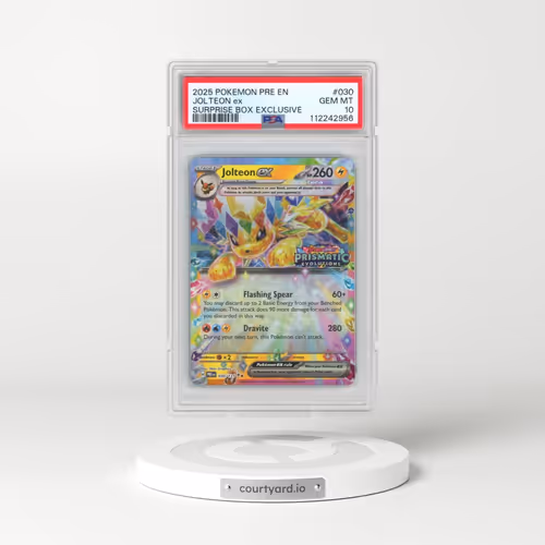 2025 Pokémon Pre EN-Prismatic Evolutions #030 Jolteon EX - Holo Surprise Box Exclusive (PSA 10 GEM M