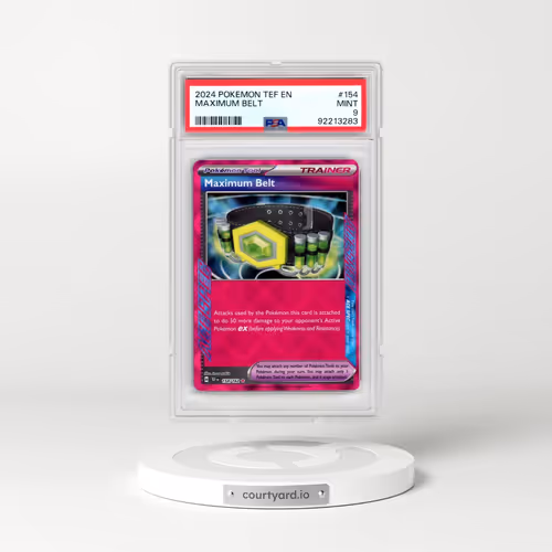 2024 Pokémon Tef EN-Temporal Forces #154 Maximum Belt (PSA 9 MINT)