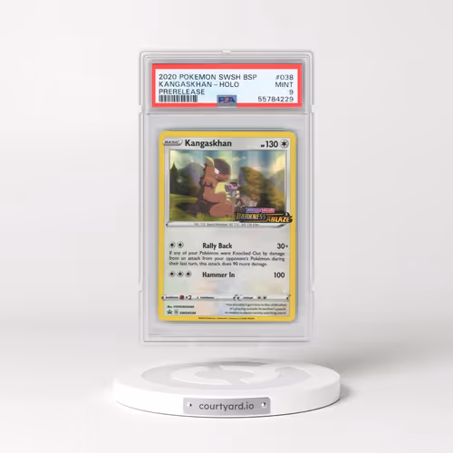 2020 Pokémon Swsh Black Star Promo #038 Kangaskhan - Holo Prerelease (PSA 9 MINT)