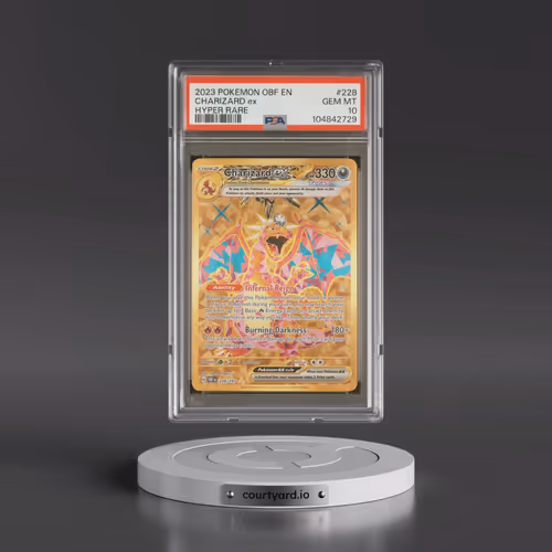 2023 Pokémon Obf EN-Obsidian Flames #228 Charizard EX - Holo Hyper Rare (PSA 10 GEM MINT)