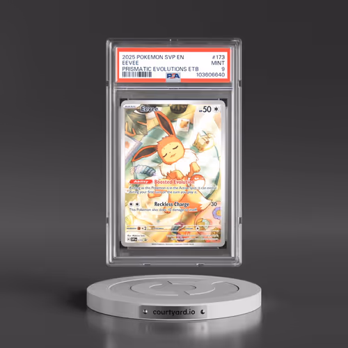 2025 Pokémon Svp EN-SV Black Star Promo #173 Eevee - Prismatic Evolutions Elite Trainer Box (PSA 9 M