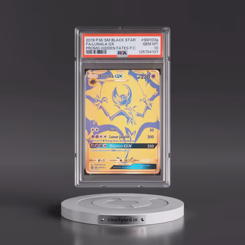 2019 Pokémon SM Black Star Promo #SM103a Lunala GX - Holo Full Art Hidden Fates Premium Collection (